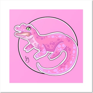 Pink Crocodile Posters and Art